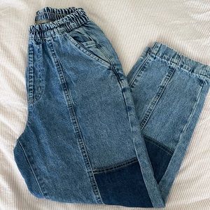Vintage patchwork mom jeans